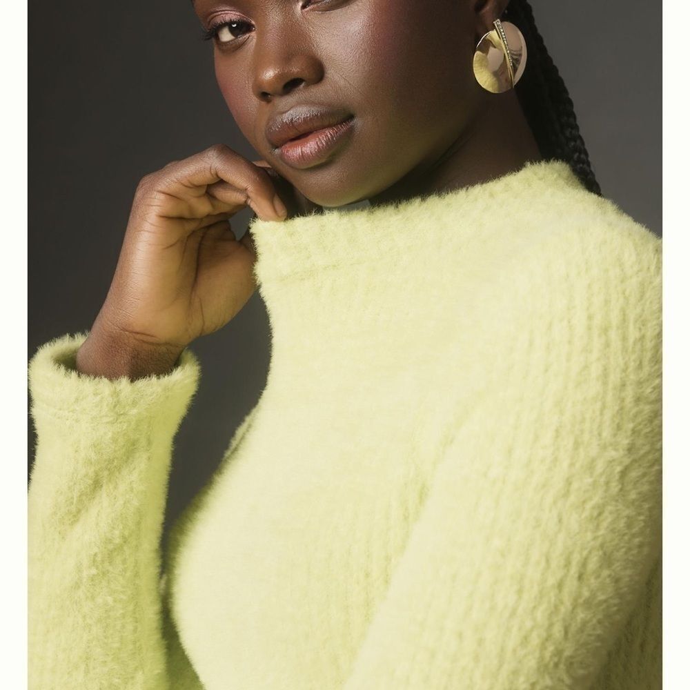 Anthropologie Mock-Neck Fuzzy
Sweater small neon lime - Picture 10 of 14
